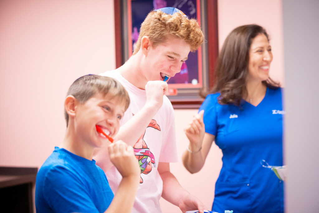 brushing with braces